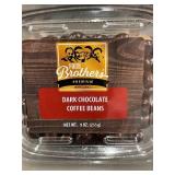 CT 4 - Lot of 3 Four Brothers Premium Dark Chocolate Coffee Beans, 9 oz Each