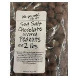 Sea Salt Chocolate Covered Peanuts - 2 lbs (Pack of 2)