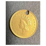 1854 US GOLD DOLLAR