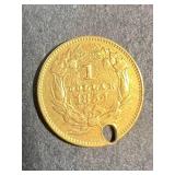 1854 US GOLD DOLLAR