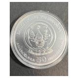 1 TROY OZ .999 FINE SILVER 2017 YEAR OF THE ROOSTER ROUND IN AIRTITE