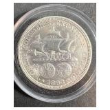 1893 US COLOMBIAN EXPO HALF DOLLAR IN AIRTITE