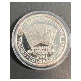 1 TROY OZ .999 FINE SILVER LUCKY BUCK ROUND IN AIRTITE