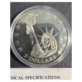 2000 $5 STATUE OF LIBERTY REPUBLIC OF LIBERIA IN AIRTITE