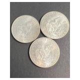 GROUP OF 3 US SILVER EISENHOWER DOLLARS
