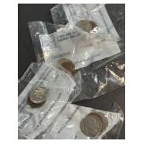 GROUP OF 4 BUFFALO NICKELS LIBERTY NICKELS INDIAN HEAD CENTS