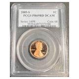 2005-S US LINCOLN CENT PCGS PR69RD DCAM