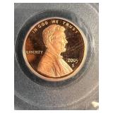 2005-S US LINCOLN CENT PCGS PR69RD DCAM