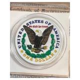 1921 US MORGAN SILVER DOLLAR IN COLOR