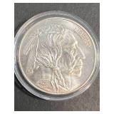 1 TROY OZ .999 FINE SILVER BUFFALO INDIAN ROUND IN AIRTITE