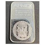 1 TROY OZ .999 FINE SILVER APMEX BAR
