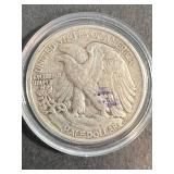 1943 US WALKING LIBERTY HALF DOLLAR IN AIRTITE