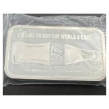 5 TROY OZ .999 FINE SILVER COCA COLA BAR