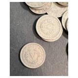 GROUP OF 35 US LIBERTY NICKELS