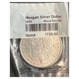 1900 US MORGAN SILVER DOLLAR AU