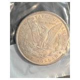 1900 US MORGAN SILVER DOLLAR AU