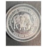 1 TROY OZ .999 FINE SILVER AMERICAN WILDLIFE SERIES ROUND IN AIRTITE