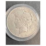 1928-S US PEACE SILVER DOLLAR IN AIRTITE