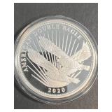 3 TROY OZ .999 FINE SILVER DOUBLE EAGLE ROUND IN AIRTITE