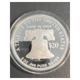 3 TROY OZ .999 FINE SILVER DOUBLE EAGLE ROUND IN AIRTITE
