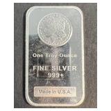 1 TROY OZ .999 FINE SILVER MORGAN DOLLAR DESIGNED BAR