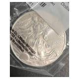 2009 AMERICAN SILVER EAGLE 1 TROY OZ .999 FINE SILVER UNC
