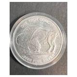 1 TROY OZ .999 FINE SILVER BUFFALO INDIAN ROUND IN AIRTITE