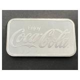 1 TROY OZ .999 FINE SILVER COCA COLA BAR