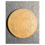 1868 US 2 CENT PIECE
