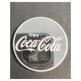 1 TROY OZ .999 FINE SILVER COCA COLA ROUND