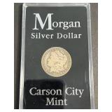 1890-CC US MORGAN SILVER DOLLAR IN CASE