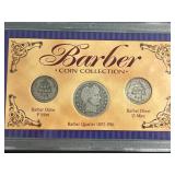 BARBER COIN COLLECTION 3 COIN SET