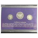 BARBER COIN COLLECTION 3 COIN SET