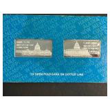 2 TROY OZ .999 FINE SILVER THE OFFICIAL INGOTS OF THE US