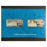 2 TROY OZ .999 FINE SILVER THE OFFICIAL INGOTS OF THE US