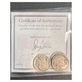3 US BUFFALO NICKELS WITH CERTIFICATE