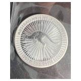 2016 AUSTRALIAN KANGAROO 1 TROY OZ .9999 FINE SILVER WITH CERTIFICATE