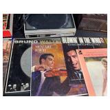 Vintage Record Collection with Technics Turntable and RCA Victor Turntable