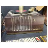 Vintage Record Collection with Technics Turntable and RCA Victor Turntable