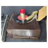 Vintage Record Collection with Technics Turntable and RCA Victor Turntable