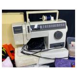 Singer Sewing Machine with Accessories and Supplies Lot