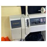 Singer Sewing Machine with Accessories and Supplies Lot