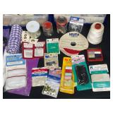 Singer Sewing Machine with Accessories and Supplies Lot