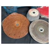 Lot of Drill Doctor Drill Bit Sharpener and Craftsman Grinder with Assorted Grinding Wheels