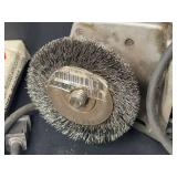 Lot of Drill Doctor Drill Bit Sharpener and Craftsman Grinder with Assorted Grinding Wheels