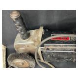 Lot of Drill Doctor Drill Bit Sharpener and Craftsman Grinder with Assorted Grinding Wheels
