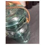 Vintage Canada Dry Wooden Crate with Assorted Glass Bottles and Jars