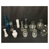 Assorted Decorative Glass and Ceramic Vases - 12 Pieces
