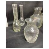 Assorted Decorative Glass and Ceramic Vases - 12 Pieces