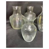 Assorted Decorative Glass and Ceramic Vases - 12 Pieces